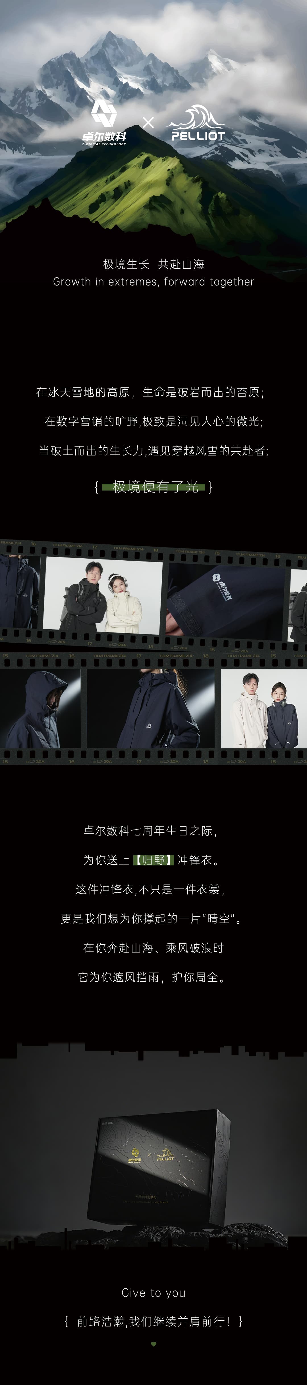卓尔数科七周年定制冲锋衣礼物