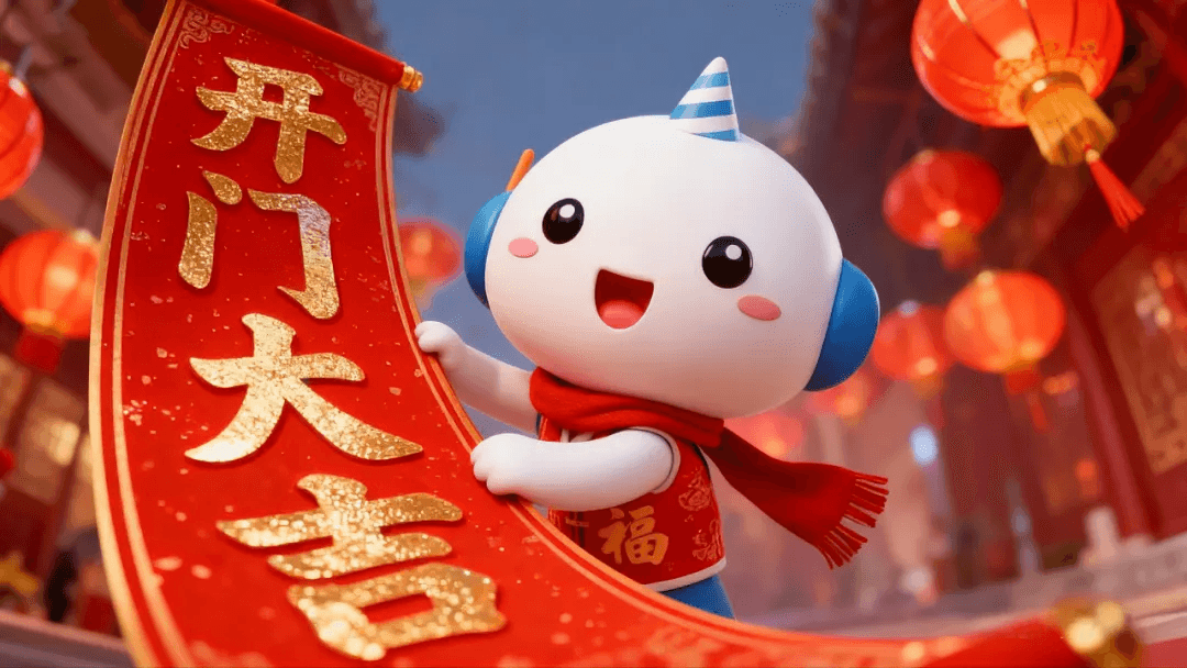 卓尔数科开工吉祥物迎接开门大吉