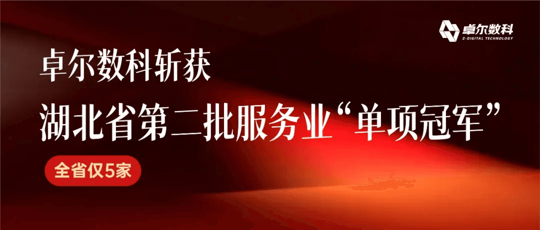 卓尔数科斩获湖北省第二批服务业单项冠军